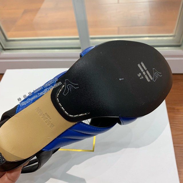 balmain2022專櫃新款羊皮高跟涼鞋 dx3096